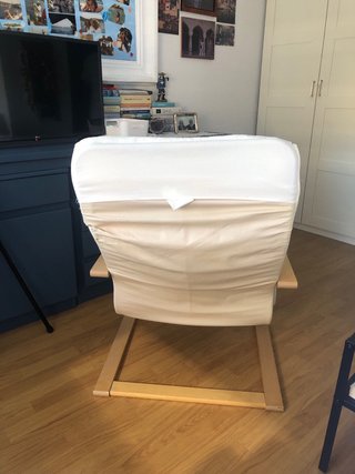 Sillón Ikea Beige/Blanco Madera