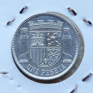 Una Peseta de plata de la II República 1933*34