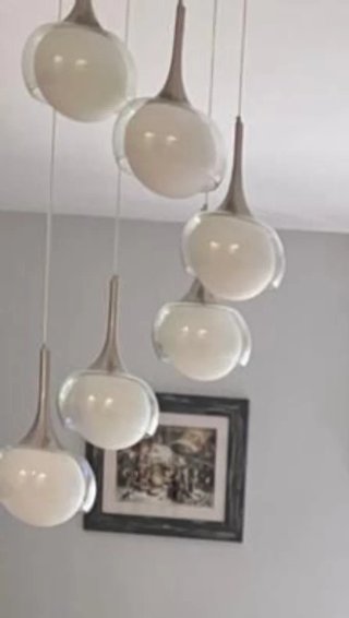 Lámpara colgante cristal y metal