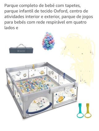 Parque de juego bebé 200/180 espacial