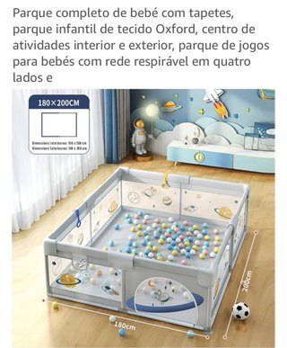 Parque de juego bebé 200/180 espacial