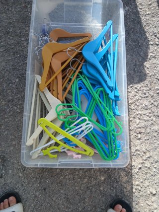 Lote de Perchas de niños Plástico y Madera