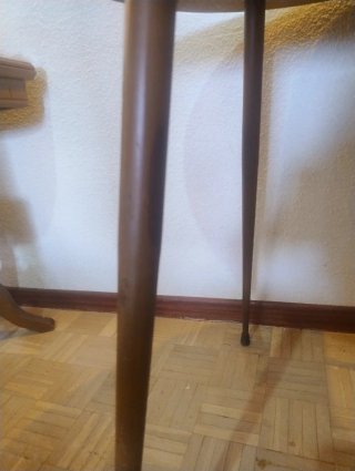Mesa redonda vintage madera