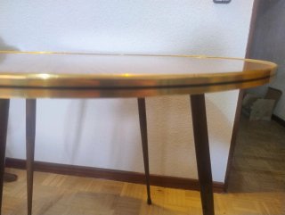 Mesa redonda vintage madera