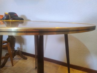 Mesa redonda vintage madera