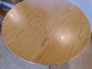Mesa redonda vintage madera