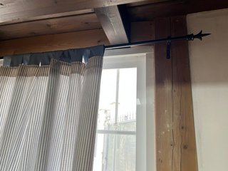 Barra Cortina 280cm Negra y Marrón