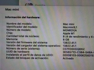 Apple Mac Mini M1 Plata