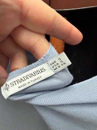 Camiseta azul punto manga larga