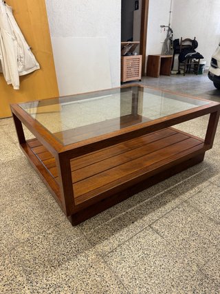 Mesa de centro madera y cristal
