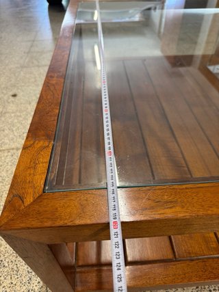Mesa de centro madera y cristal