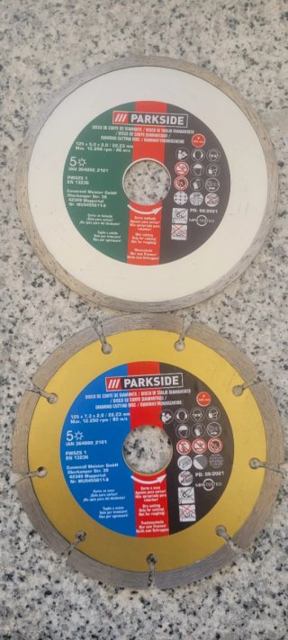 Lotes discos amoladora PARKSIDE 125mm nuevos sin u
