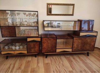 Aparador Art Déco Polaco Madera y Cristal