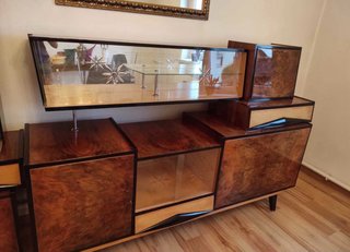 Aparador Art Déco Polaco Madera y Cristal