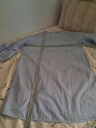 Vestido Zara Talla L Rayas Azules