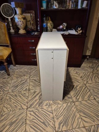 Mesa Comedor Plegable Madera y Blanca