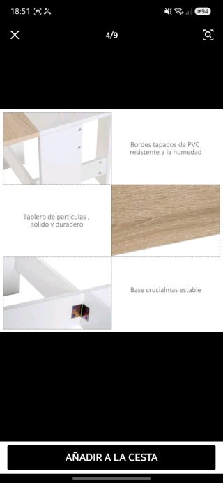 Mesa Comedor Plegable Madera y Blanca