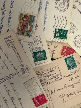 Lote 100 Postales Antiguas Escritas C
