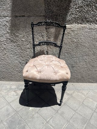 Silla antigua madera ebonizada finales s.XIX
