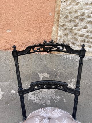 Silla antigua madera ebonizada finales s.XIX