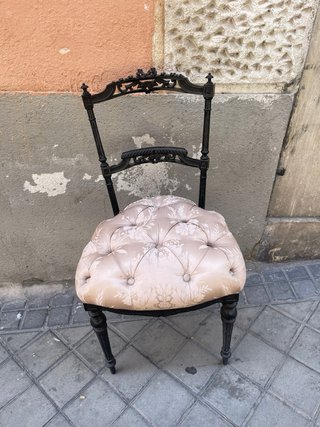 Silla antigua madera ebonizada finales s.XIX