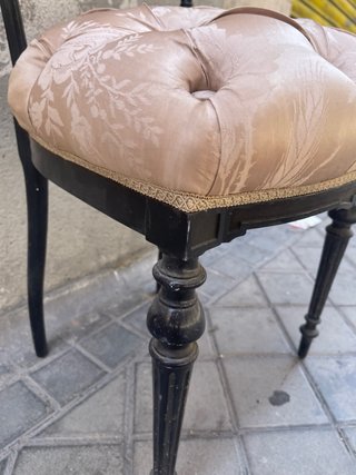 Silla antigua madera ebonizada finales s.XIX