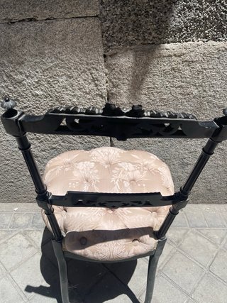 Silla antigua madera ebonizada finales s.XIX