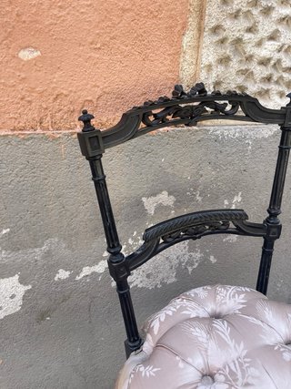 Silla antigua madera ebonizada finales s.XIX