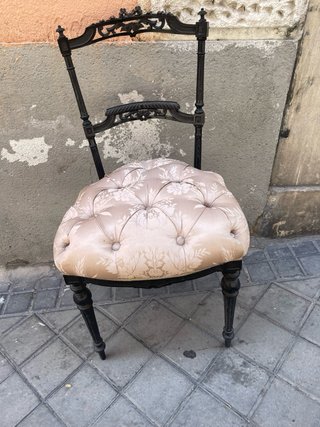 Silla antigua madera ebonizada finales s.XIX