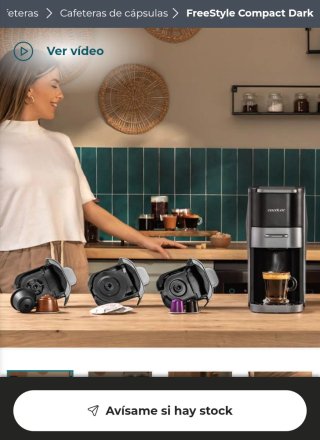 ✅️ Cafetera Cápsulas Freestyle Compact Dark