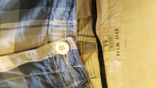 2 Bermudas de hombre blanco y a cuadros