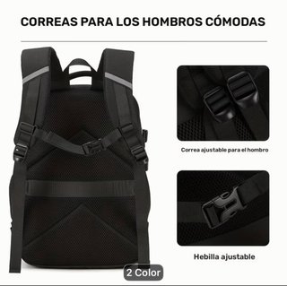 Mochila de viaje negra Nueva