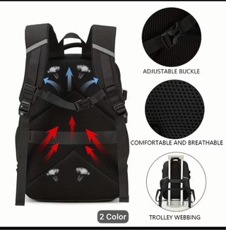Mochila de viaje negra Nueva