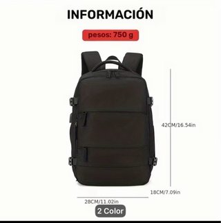 Mochila de viaje negra Nueva