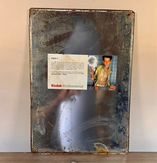 Tres carteles fotografía Kodak vintage en chapa