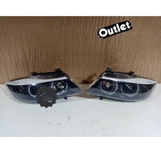 ML FAROS BMW E90 E91 05-08 OJOS ANGEL LED 3D FONDO NEGRO R14