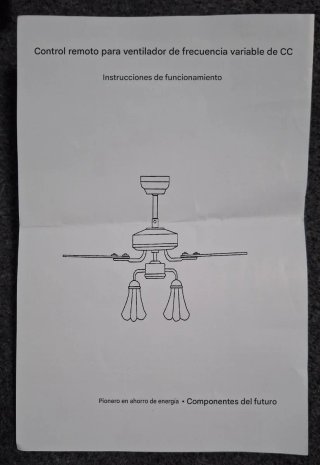 Mando a distancia para ventilador de techo
