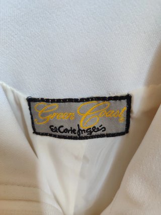 Chaqueta Cortefiel Blanca Talla S