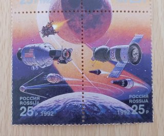 Sellos Espacio Rusia y Estados Unidos