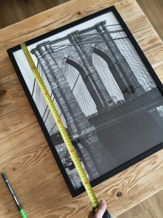 Cuadro Marco Negro Puente Brooklyn