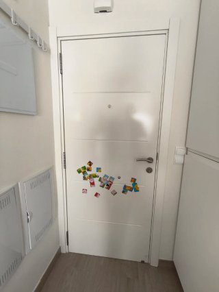 Puerta Blindada de tres puntos Blanca