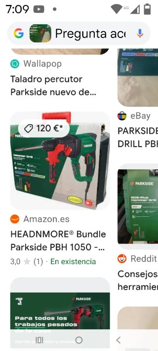 Taladro percutor y cincelador Parkside