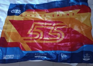 Bandera Carlos Sainz CS55 F1 Williams Montmelo 26