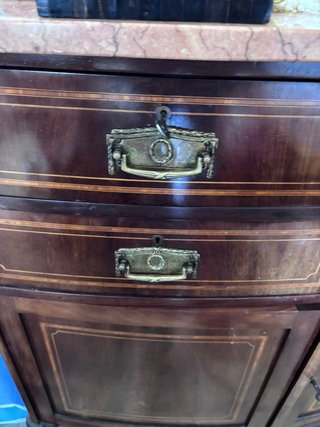 Cómoda vintage mármol y madera