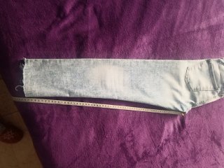 Pantalón vaquero desgastado elatico talla 36