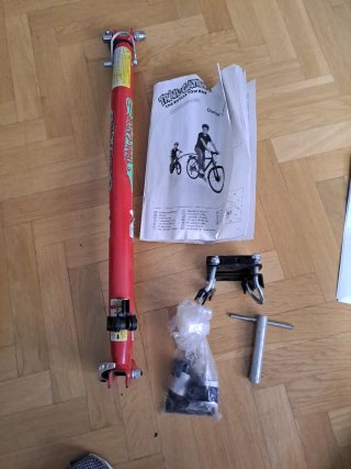 Barra tandem remolcadora bici niño