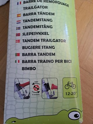 Barra tandem remolcadora bici niño