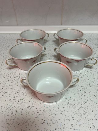 Juego 5 Tazas Consomé Winterling Röslau Bavaria