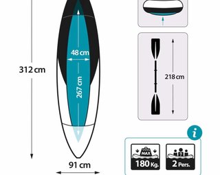 Kayak inflable Intex Explorer K2 2 personas