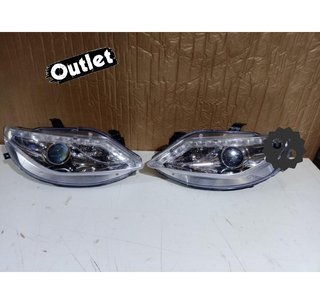 ML FAROS PARA SEAT IBIZA 6J 08-12 LUZ DIURNA FONDO CROMO R14